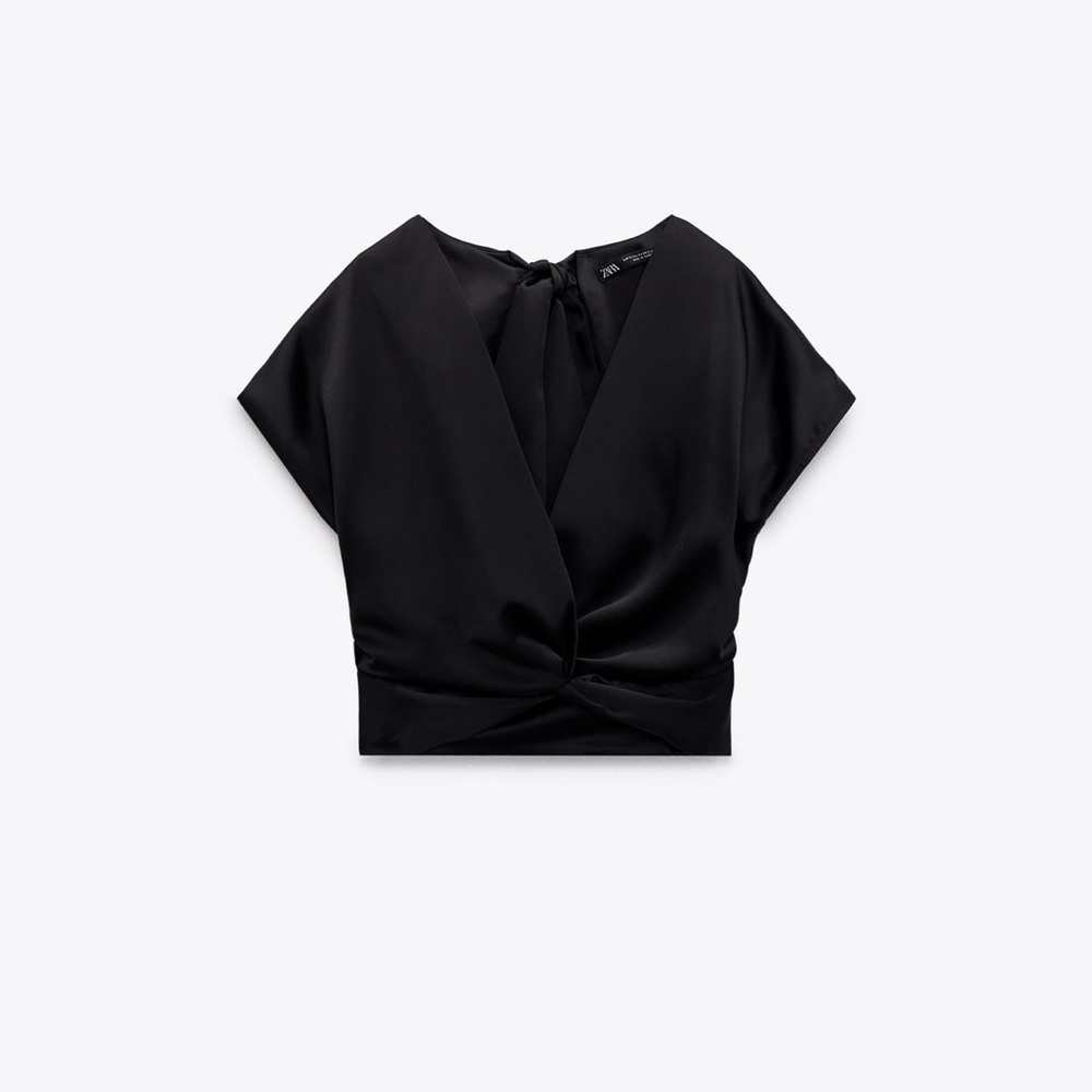 Zara Silk Crop Top – Size M